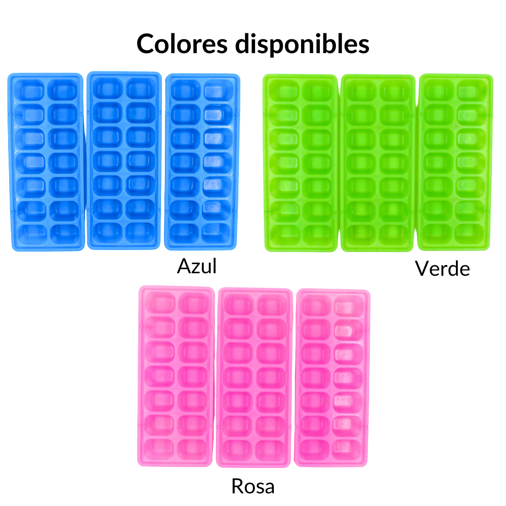 Juego De 3 Moldes De Cubo Para Hielo