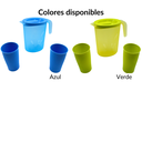 Juego De Jarra Bimba 2 litros Y Vasos Splash