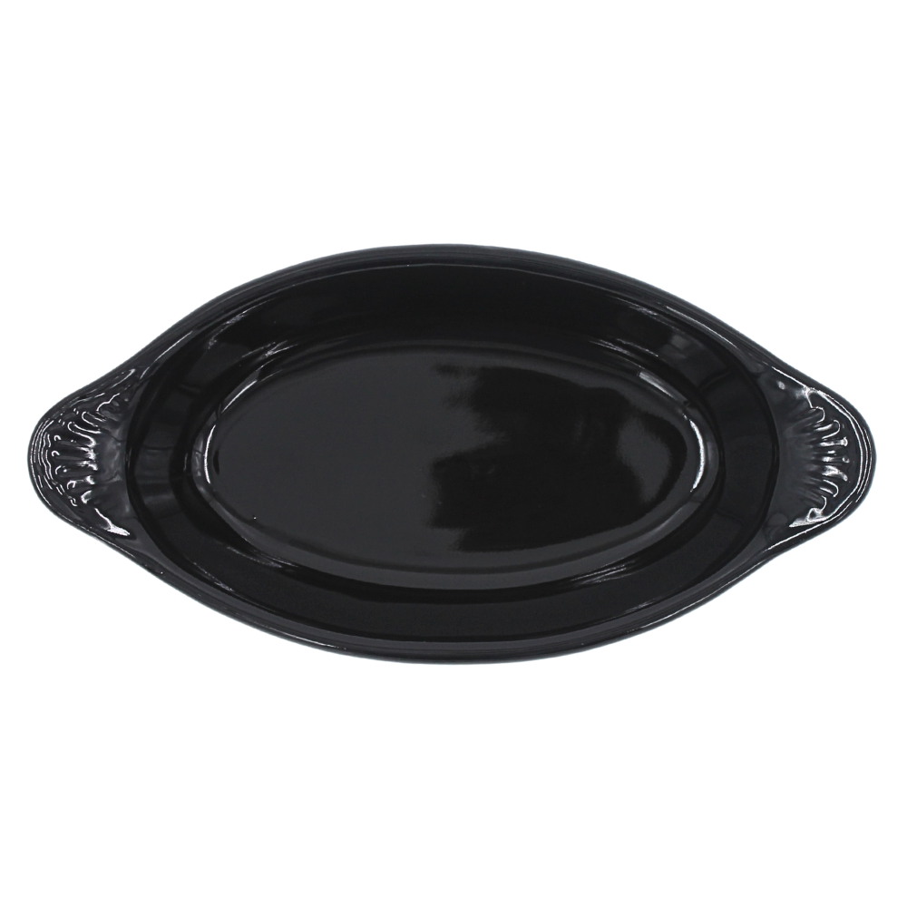 Plato Gales con relieve negro brillante 8 onzas Rarebit