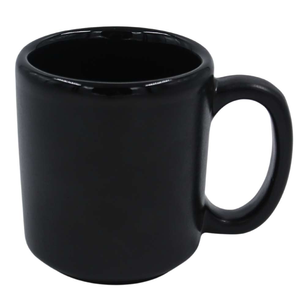 Taza de cerámica Negro Mate / Negro 10 onzas &quot;Houston&quot;