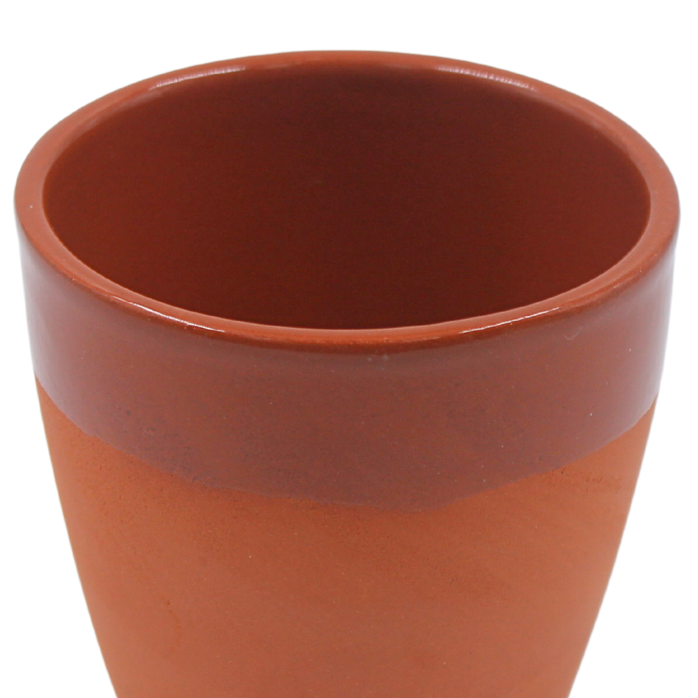 Vaso 330 Ml 9 * 9.5 Cm Barro Con Esmalte En Interior Viapot