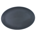 Plato ovalado 31 cm melamina negra mate