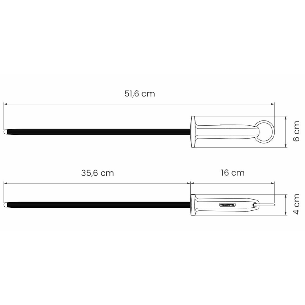 Chaira estriada afilador de cuchillos profesional Tramontina
