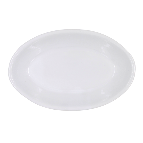 Platon Panadero Oval Borde Enrrolado 7oz Ultra Blanco