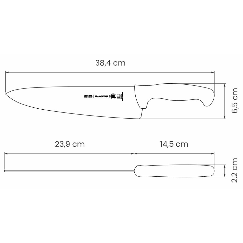 Cuchillo profesional para Chef 10 pulgadas rojo Tramontina