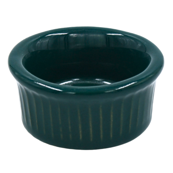 Ramekin Estriado 2 oz Verde Cazador