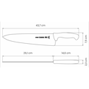 Cuchillo profesional para Chef 12 pulgadas rojo Tramontina