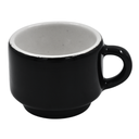 Taza de Expreso Apilable 3 0z Negro/Blanco