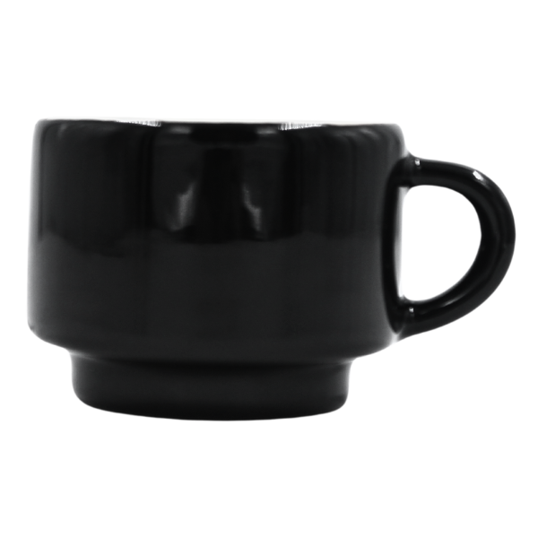 Taza de Expreso Apilable 3 0z Negro/Blanco