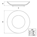 Plato Hondo Kit 6 Topazio Hs 22 Cm@