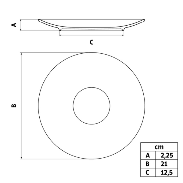 Plato Postre Kit 6 Topazio Hs 21 Cm@