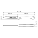 Cuchillo para legumbres 4 pulgadas Tramontina Premium blanco