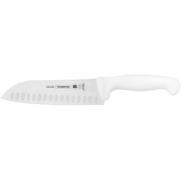 Cuchillo Santoku 7&quot; Tramontina Profesional Blanco