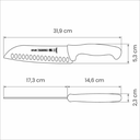 Cuchillo Santoku 7" Tramontina Profesional Blanco