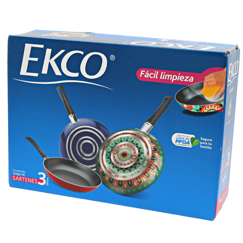 Juego De Sartenes 3 Pack Ekco