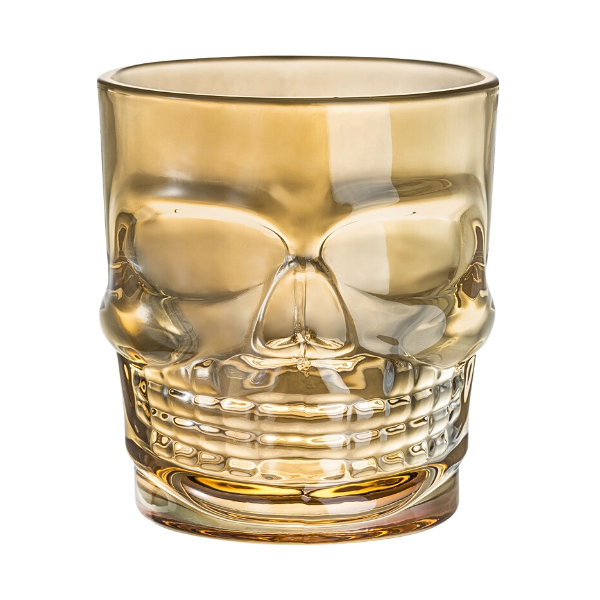 Vaso Double Old Fashion Calavera Ambar 290 ml @