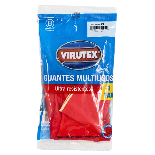 Guante Básico Virutex Mediano Rojo@