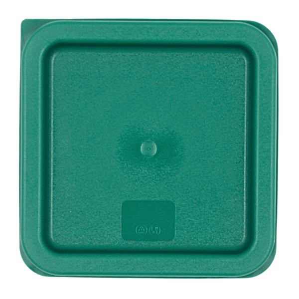 Tapa Verde Para Contenedor  De Policarbonato Cuadrado 4L@