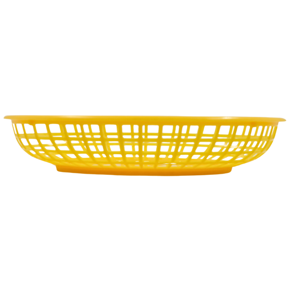 Canasta  Ovalada, Amarillo (9.25"X5.75")@
