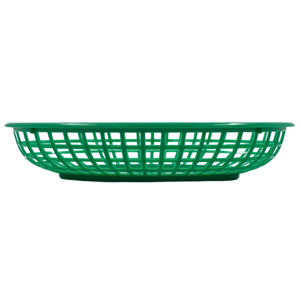 Canasta  Ovalada, Verde (9.25"X5.75")@