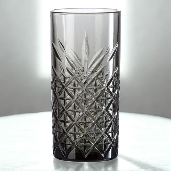 Vaso de vidrio Timeless 450 ml negro ahumado Cristaglass