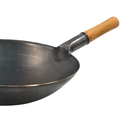 Wok Chino Acero Al Carbon 36X10 Cms Mango Madera