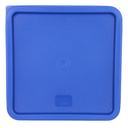 Tapa Azul Para Contenedor  De Policarbonato Cuadrado 22L