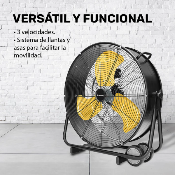 Ventilador Taurus Colossal de piso tipo Tambor 24" Industrial @