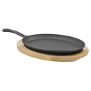 Sarten De Hierro Fundido 15" X 8" X 1.6" Ovalado Con Base