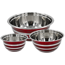 Juego De Bowls De Acero Con Tapa Plastica@