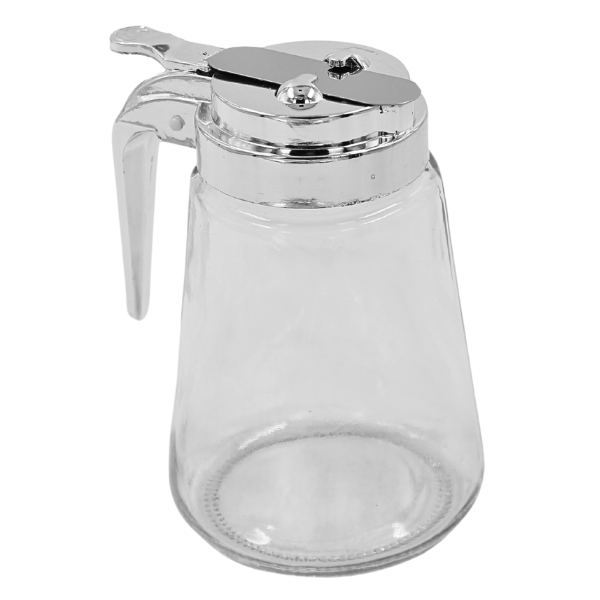 Mielera De Vidrio C/Tapa Cromada Y Cortador 280 ml