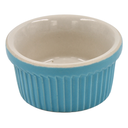 Ramekin Estriado 3 oz Azul Claro/Blanco