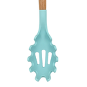 Cuchara para servir spaguetti Rosa con mango de madera y punta de silicon@