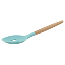 Cuchara Ranurada Rosa con mango de madera y punta de silicon@