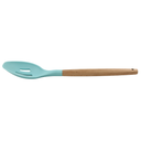 Cuchara Ranurada Rosa con mango de madera y punta de silicon@