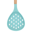 Espumadera Rosa con mango de madera y punta de silicon@