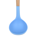 Cucharon Rosa-Azul con mango de madera y punta de silicon@