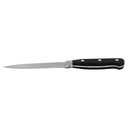 Cuchillo multiusos filo liso 5”Hoja de acero completa, mango ABS, triple remache@