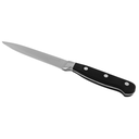 Cuchillo multiusos filo liso 5”Hoja de acero completa, mango ABS, triple remache@