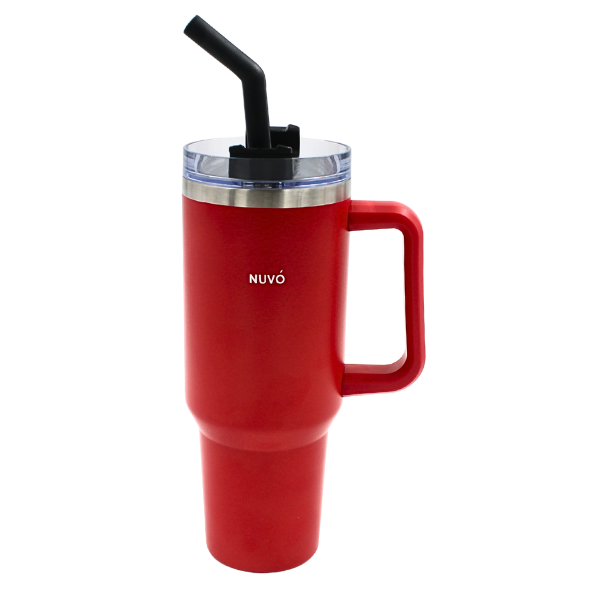 Termo Doble Pared Acero 1.2 L Rojo@