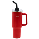 Termo Doble Pared Acero 1.2 L Rojo@
