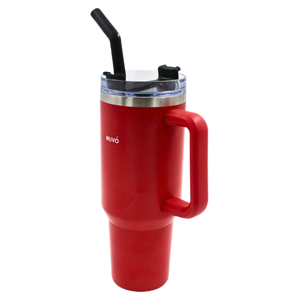 Termo Doble Pared Acero 1.2 L Rojo@