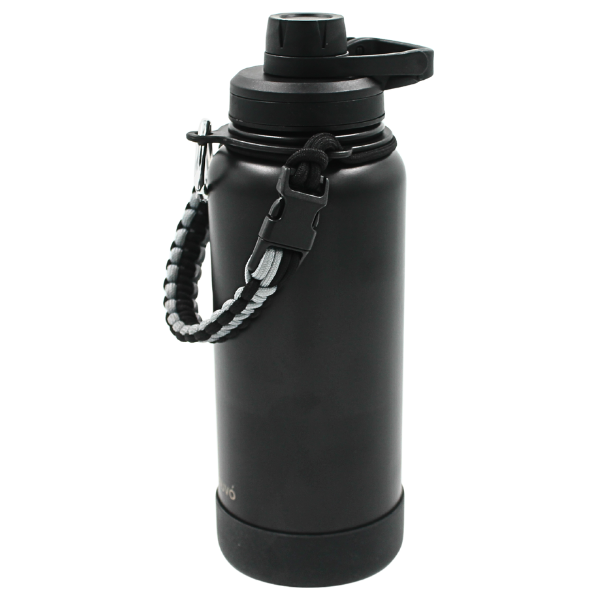 Termo Doble Pared De Acero Negro Insulado 1 L@