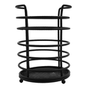 Porta utensilios de acero inox con esmaltado negro@