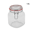 Set de 4 Contenedores de vidrio con tapa hermetica, .75, 1