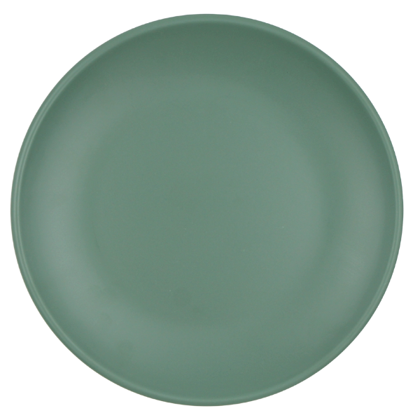Plato Trinche Cup  21cm-8.4"  Melamina Verde Mate@