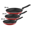 Juego De Sartenes Roch 3 Pzas Rojo@