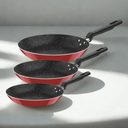 Juego De Sartenes Roch 3 Pzas Rojo@