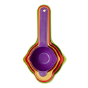 Juego de 4 tazones con tapa y 4 cucharas medidoras de plástico ATA2407 Home Sweet Home