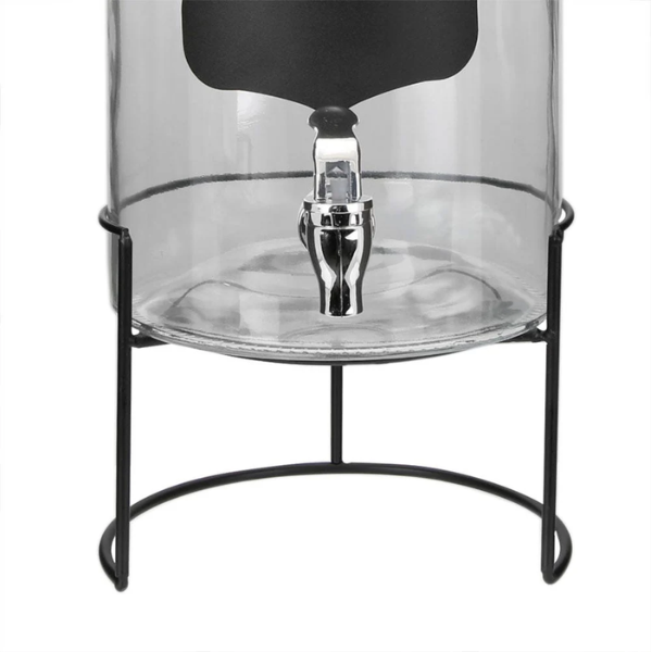 Despachador de Bebidas de Vidrio para 5.8 L con Base de Meta
